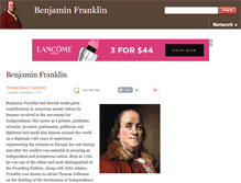 Tablet Screenshot of benjaminfranklinbio.com